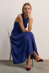 Aveiro Jacquard Dress Indigo Blue