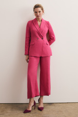 Knighton Stretch Linen Blend Jacket Fresh Fuchsia