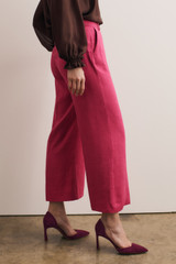 Assissi Stretch Linen Blend Culottes Fresh Fuchsia
