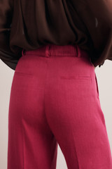 Assissi Stretch Linen Blend Culottes Fresh Fuchsia