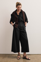 Avella Cotton Silk Shirt Black