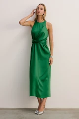Palimi Satin Dress Meadow Green