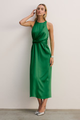 Palimi Satin Dress Meadow Green
