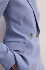 Clever Crepe Knighton Jacket Pale Blue
