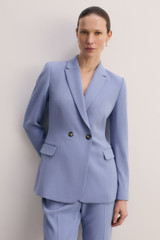 Clever Crepe Knighton Jacket Pale Blue