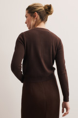 Tivra Cotton Cardigan Chocolate