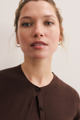 Tivra Cotton Cardigan Chocolate