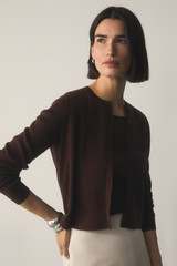Tivra Cotton Cardigan Chocolate