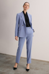 Clever Crepe Tavira Slim-Leg Trousers Pale Blue