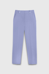 Clever Crepe Tavira Slim-Leg Trousers Pale Blue