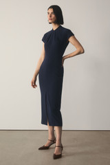 Clever Crepe Rossano Dress Navy