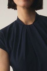 Clever Crepe Rossano Dress Navy