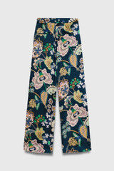 Arezzo Silk Trousers Made With Liberty Fabric Navy