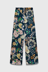 Arezzo Silk Trousers Made With Liberty Fabric Navy