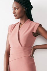 Amberley Dress Rose Pink Sculpt Stretch Crepe Amberley Dress Rose Pink Sculpt Stretch Crepe