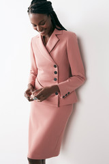 Amberley Dress Rose Pink Sculpt Stretch Crepe Amberley Dress Rose Pink Sculpt Stretch Crepe