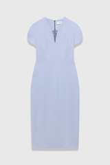 Paola Sculpt Stretch Crepe Dress Powder Blue