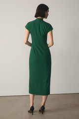 Rossano Crepe Dress Deep Green
