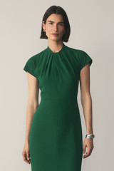 Rossano Crepe Dress Deep Green