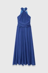 Rivara Silk Chiffon Maxi Dress Cobalt Blue