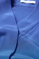 Bowery Sleeveless Blouse Cobalt Blue Stretch Silk