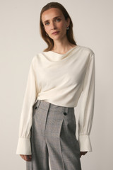 Loano Satin Top Ivory