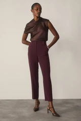 Ocana Satin Blouse Chocolate