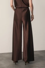 Lucena Satin Trousers Chocolate