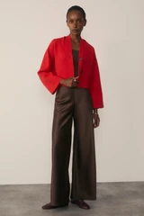 Lucena Satin Trousers Chocolate