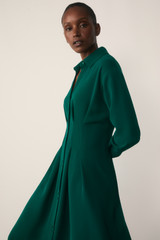 Amara Crepe Dress Deep Green