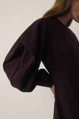 Asti Crepe Dress Deep Plum