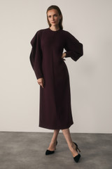 Asti Crepe Dress Deep Plum