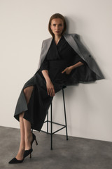 Clever Crepe Belleville Mid Sleeve Top Black