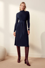 Allerton Knitted Dress Navy Merino Allerton Knitted Dress Navy Merino