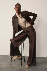 Bowery Stretch Silk Satin Blouse Oyster