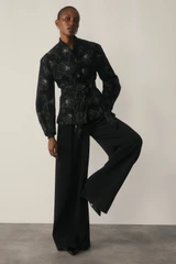 Everleigh Wool Jacket Black And Ivory Manteco x Liberty Fabrics