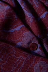 Ventello Wool Coat Plum And Blue Manteco x Liberty Fabrics