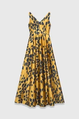 Marsella Jacquard Gown Gold And Navy