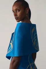 Bari Jacquard Wrap Vivid Turquoise