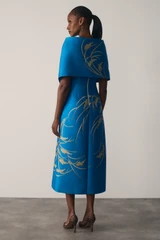 Bari Jacquard Wrap Vivid Turquoise