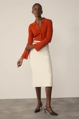 Sculpt Knit Messina Shirt Bright Clementine