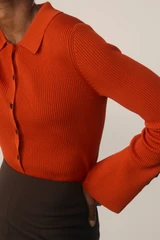 Sculpt Knit Messina Shirt Bright Clementine
