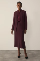 Clever Crepe Oliena Skirt Deep Plum