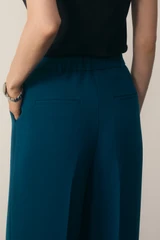 Clever Crepe Doppio Adelaide Wide-Leg Trousers Dark Teal