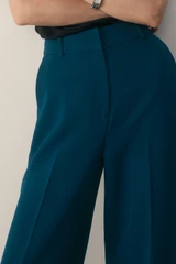 Clever Crepe Doppio Adelaide Wide-Leg Trousers Dark Teal