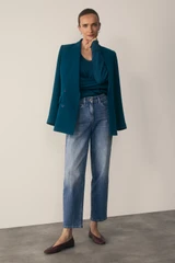 Clever Crepe Doppio Almeida Jacket Dark Teal