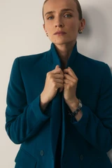 Clever Crepe Doppio Almeida Jacket Dark Teal