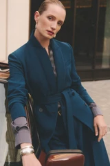 Clever Crepe Doppio Almeida Jacket Dark Teal