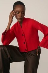Gala Wool Cotton Blend Jacket Vivid Orange