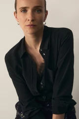 Corso Silk Shirt Black